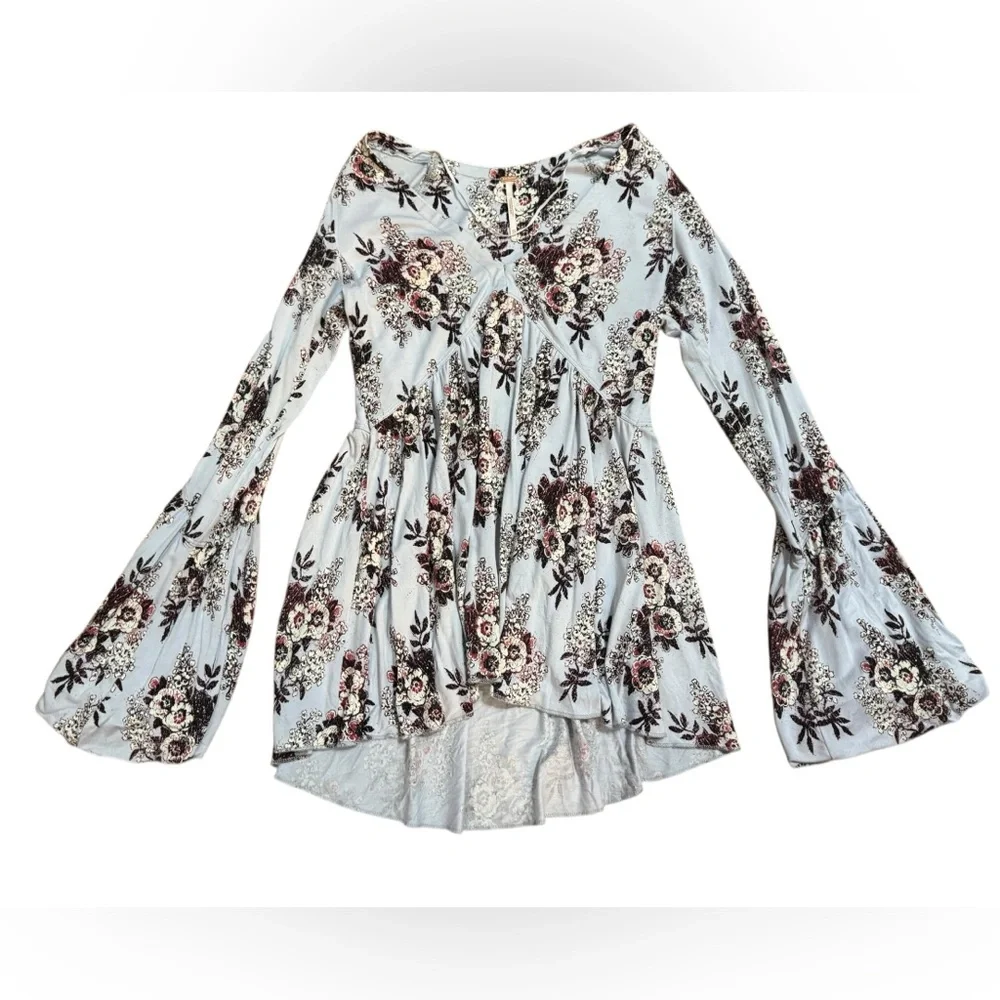 Free People Speak Easy Women's Floral‎ Tunic Top XS